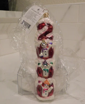 Christopher Radko Millenium Magic 2000 muñecos de nieve adorno de Navidad nuevo en paquete Foto 1 de 4