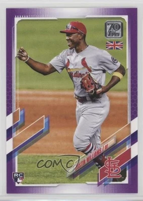 2021 Topps UK Edition Purple /50 Justin Williams #127 Rookie RC - Image 1 of 2