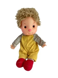 Vintage 80’s Komfy Kids Ice Cream Doll Boy Blonde Hair 17” Yellow Red Outfit - Bild 1 von 8