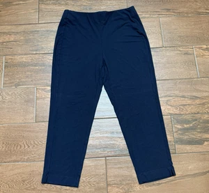 J. Jill Wearever Collection Forward Seam Slim Ankle Pants Navy Blue PETITE PM - Picture 1 of 8