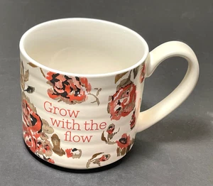 Grow With The Flow Motivational Floral Coffee Mug Cup 15oz Stoneware Threshold - Picture 1 of 6