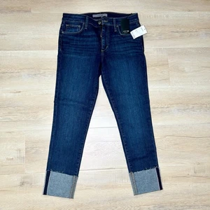 Joe's Jeans Cuff Crop Womens Cropped Jeans Blue Size 28 Denim Cotton Blend - Picture 1 of 12