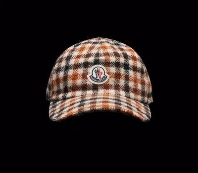 Gorra de béisbol Moncler 2023 FW pata de gallo de lana Foto 1 de 4