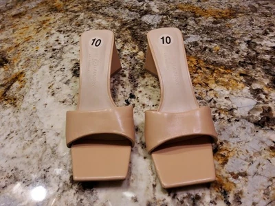 TACONES ÚNICOS CHINOS LAVANDERÍA LOS ANGELES - TALLA 10M - SANDALIAS BRONCEADAS - ¡NUEVOS!! Foto 1 de 4