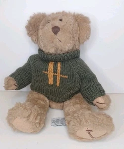 Harrods Posable Lims Teddy Bear With Green Harrods Logo Sweater - Picture 1 of 15