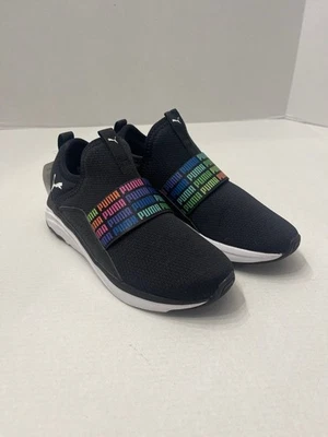 PUMA Softride Sophia Slip On Sneaker Black/ White Unisex Size 13 New With Tag - Image 1 of 4