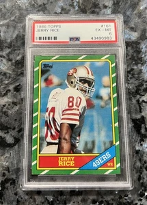 Tarjeta de radiocontrol Topps Jerry Rice 49ers 1986 novato #161 PSA 6 L@@K - Imagen 1 de 2