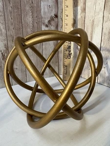 Kugel Kugel goldfarben Metall Deko Kugel Briefbeschwerer Dekor 7" KOSTENLOSER VERSAND - Bild 1 von 11
