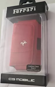 NEW CG MOBILE FERRARI CASE FOR iPHONE 3GS LEATHER CASE SIZE L - Picture 1 of 2