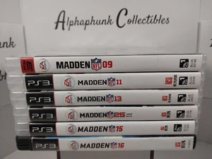 PS3 Football Lot / Bundle: Madden NFL 09, 11, 13, 25, 15, & 16 (MOST CIB) Tested - Picture 1 of 24