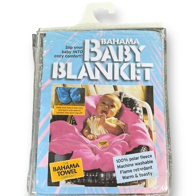 Nuevo de Lote Antiguo Bahama Towel Company Manta Bebé Vellón Cálido Ignífugo Envoltura Invierno Foto 1 de 4