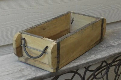 NEW with Antique Look BRICK MOLD WOOD BOX -  Primitive Style Re-Purposed Wood - Image 1 of 4