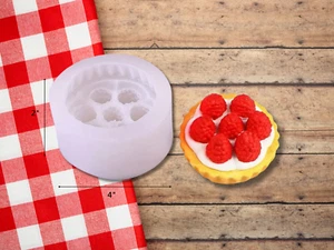 Raspberry Pie Silicone Mold for Candle Embeds, Soap, Wax Melts, Berry Tart Mold - Picture 1 of 1