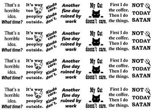 Calcomanías de vidrio fundido negras Attitude Humorous Sayings 28 piezas - Imagen 1 de 1