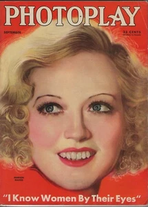 PHOTOPLAY SEP 1933 ~ MARION DAVIES (CVR) /JEAN HARLOW/ JOAN CRAWFORD/ BARRYMORES - Bild 1 von 21