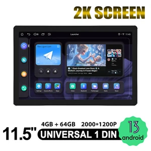 JOYING Octa-Core 11.5" 2K Universal Car Stereo Single DIN Wireless Apple CarPlay - Picture 1 of 16