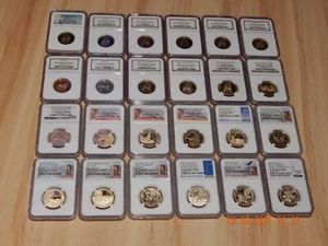 24 COIN SACAGAWEA PROOF SET NGC PF 69 - REGISTRY SET #8 - 2000 - 2021 - Picture 1 of 4