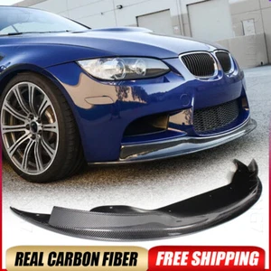 Carbon Fiber Front Bumper Lip Spoiler Body kit For BMW E90 E92 E93 M3 2005-2011 - Picture 1 of 16