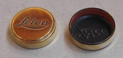 LEICA copy Metal lens FRONT PROTECTIVE CAP, gold, Ø36mm internal diameter - Image 1 of 1