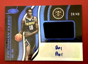 2019-20 Certified Freshman Fabric Signatures Mirror Blue # FF-BB Bol Bol 20/49 - Picture 1 of 2