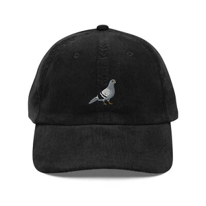 Pigeon Embroidered Vintage corduroy cap - Picture 1 of 13