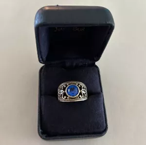 Sterlingsilber blauer Steinring Größe 6 - Bild 1 von 3