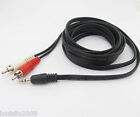 1pc 9ft AUX 3.5mm 1/8" Stereo Plug to 2 RCA Male Plug Audio Y Cable For IPOD MP3