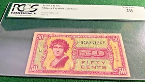 50 ¢ Cents Military Series 541 MPC (1958-61 in Italy, Japan, Korea etc) PCGS VF - Picture 1 of 2