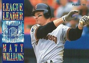1995 Fleer League Leaders Insert #7 Matt Williams San Francisco Giants