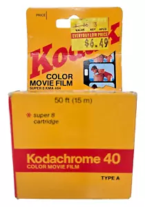 KODAK Kodachrome 40 8mm Super 8 Color Movie Film KMA 464 Type A Expired 1988 NOS - Picture 1 of 5