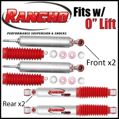 Juego de amortiguadores delanteros y traseros Rancho aptos para Dodge Ram 1500 1994-01 4x4 con elevación de 0" Foto 1 de 4