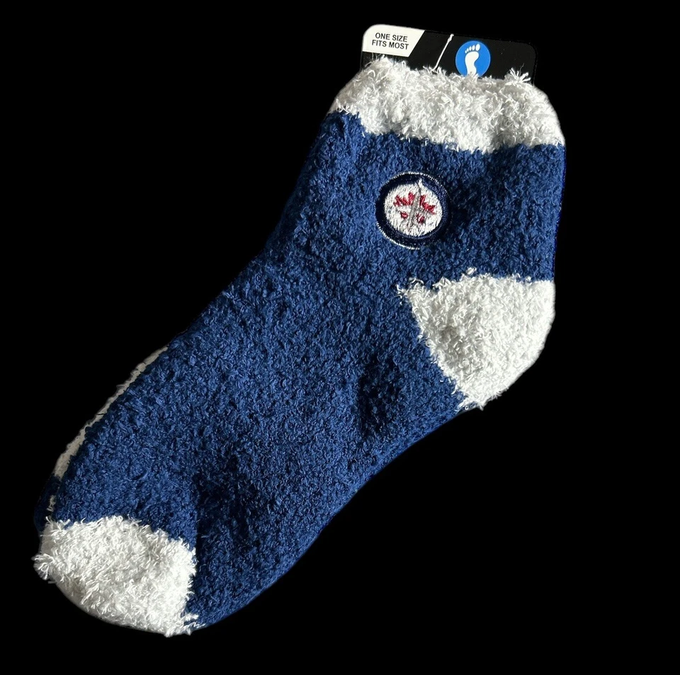 2 PAIR WINNIPEG JETS NHL HOCKEY LOGO TEAM SOCKS 2 PAIR SET One Size - Image 1 of 3