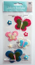 JOLEE'S BOUTIQUE PLAYFUL BUTTERFLIES DIMENSIONAL STICKERS  BNIP