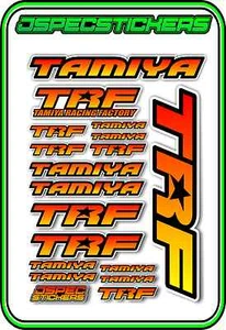 TRF TAMIYA RC STICKER REMOTE CONTROL STICKERS 418 RACING MODEL A5 R/C RED FADE B - Picture 1 of 8
