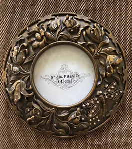 Rhinestone & Floral Dragonfly Garden Theme Resin Frame - Bild 1 von 4