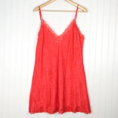 Victorias Secret Babydoll Chemise gold label L Coral Adjustable Lace V-Neck — 第 1/3 张图片