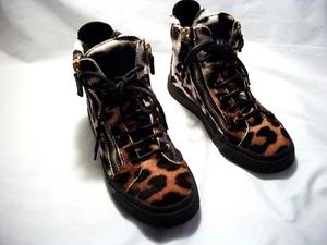 GIUSEPPE ZANOTTI DESIGN MULTICOLOR PONY HAIR FUR ANKLE BOOTS  SIZE 35 EUR 4 US - Picture 1 of 12