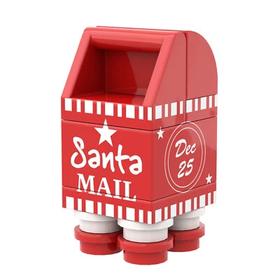 NEW - Santa's Mailbox - Custom Printed - Brick Building Set - Christmas Village - Image 1 of 2