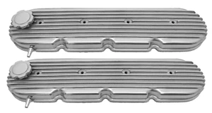 Polished Finned Aluminum Valve Covers for GM LS Engines - Picture 1 of 4