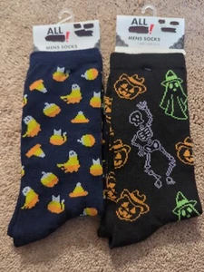 Men's Halloween Socks Size 10-13 Brand New! 2 Pack - Picture 1 of 6