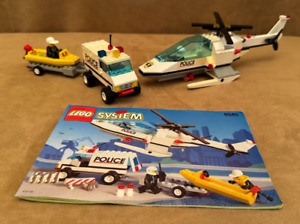 6545 LEGO Complete Police Town: Search N' Rescue Helicopter boat truck w manual