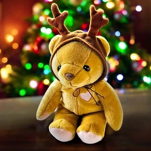 Cherished Teddies Plüschbär Rodney Vintage 2000 Tug A Heart Rentier Weihnachten  - Bild 1 von 10