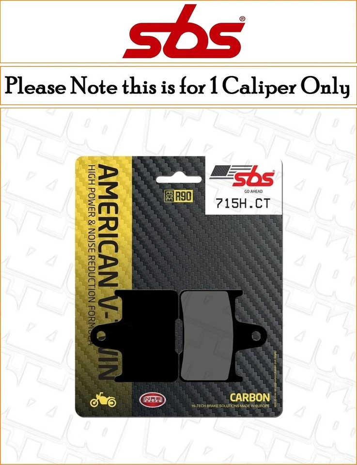 Kawasaki ZZ-R ABS 1400 2018 [Rear Carbon Ceramic Brake Pads] [SBS HCT Series] - Image 1 of 1