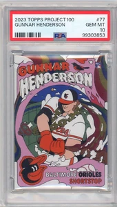 Gunnar Henderson 2023 Topps Project 100 PSA 10 Rookie Louis Wes Orioles - Picture 1 of 2