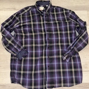 Roper Western Shirt Mens XL Brown Black Plaid Button Long Sleeve Snap Up 0099 - Picture 1 of 6