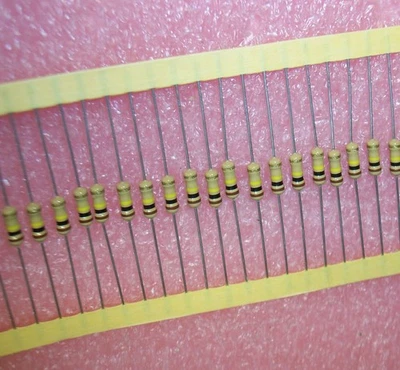 CANTIDAD (100) RESISTENCIAS DE PELÍCULA DE CARBONO 100K ohmios 1/2 W 5 % 5053cx100k0j12afx philips/mepco Foto 1 de 4