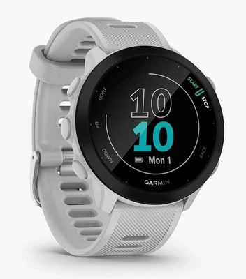 Garmin Forerunner 55 010-02562-11 42mm GPS Running Smartwatch White - Image 1 of 4