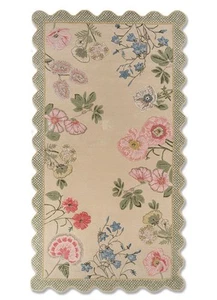 linen white/burnt olive hand tufted Rug Hand-Tufted Soft Beautiful soft Quality - Picture 1 of 5