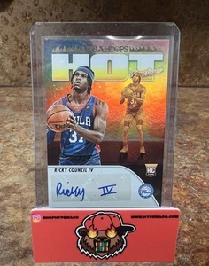 2023-24 Panini Hoops Basketball Ricky Council IV #HSR-RC RC Hot Signatures Auto - Picture 1 of 2