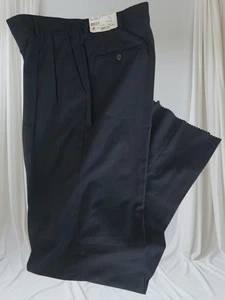 Pantalones Clásicos Americanos Hart Schaffner Marx Talla 40 Regular Negros Lana Worsted Nuevos con Etiquetas - Imagen 1 de 3